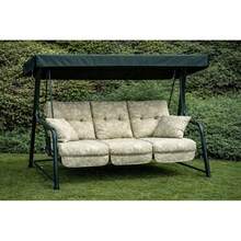 Replacement Cushion Only For 3-Seater Garden Hammock – Soft, Breathable Fabric With Multiple Pattern Options To Refresh Your Outdoor Relaxation Space; Lightweight And Easy To Install; Designed For Comfort And Everyday Use; Compatible With Standard Vi - Country Teal (B - View 3