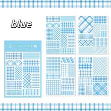 Minimalist Girly Plaid Planner Stickers, Basic Frame Landscape Oil Painting Decorative Material Stickers - Multicolor - View 18