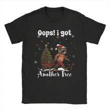 Oops! I Got Another Tree Funny Raccoon Christmas Humor Tee T-Shirts Men Tee Shirt Round Neck Short Sleeve T Shirts Clothing - 款式 - 查看 1