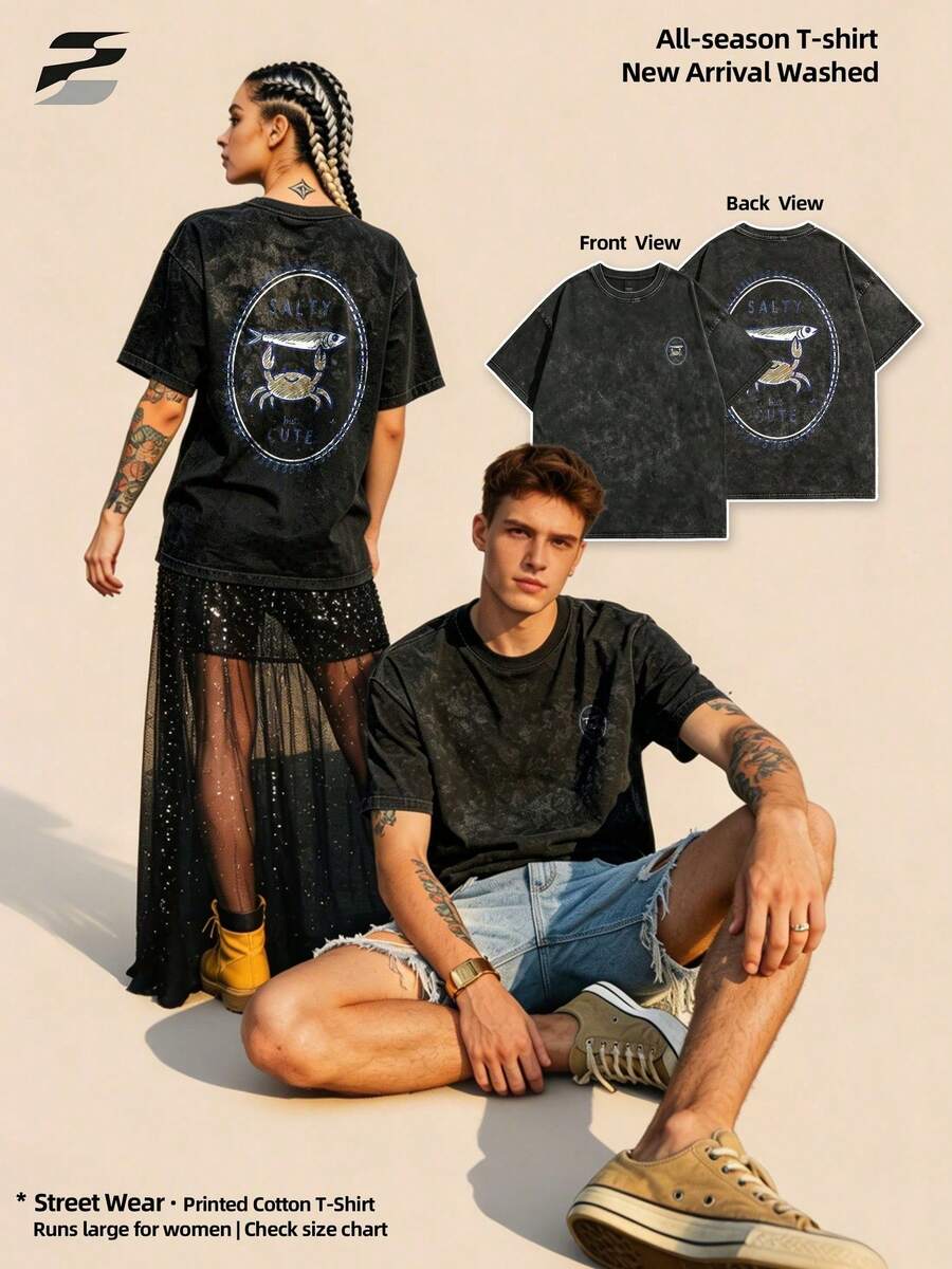 T-Shirts für Herren - Schwarz - Übersicht 1