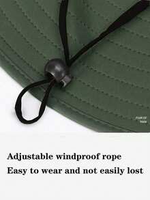 1 buah Topi Matahari Bertepi Lebar 6 Inci, Topi Ember Luar Ruangan Unisex, Cocok untuk Mendaki, Pantai, Memancing, dan Aktivitas Lainnya - Hijau Tentara - View 6