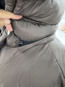 Women's Warm Longline Padded Coat With Hood And Pockets – Chocolate Brown - Chocolate Brown - View 8