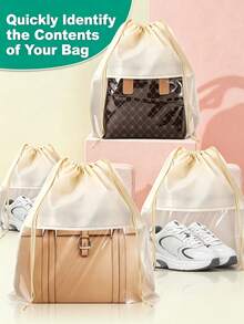 Dust-Proof Bags, Drawstring Bags, Storage Bags And Small Drawstring Pouches, Suitable For Handbags, Shoes, Wallets And Other Items - View 4