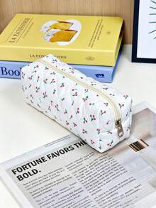 1/3pcs Cute Bow & Floral Pencil Case, Light Pink Multicolor, Soft Polyester, Compact & Portable, Fresh Style, Suitable For All Seasons, Perfect For School, Office, Travel - Multiple Styles - View 15