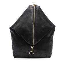 Dam Lorena Backpack Woman. Genuine Leather Suede Stone Washed - D - 查看 1