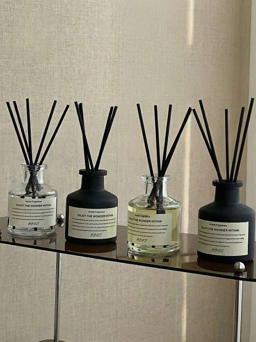 Haus Hana 1 套（1 瓶香薰油 + 4 根扩散棒）无焰家用香薰油室内扩散器套装，可持久芳香，适用于卧室、浴室、客厅等。