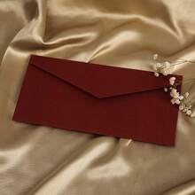 20/50pcs Long Linen Envelope, Wedding Invitation, Western-Style Business Invitation,High-Grade Linen Envelope, Friend Gift Card, VIP Invitation, Thick Linen Envelope, Popular Greeting Card Envelopes For Halloween And Christmas, Invitation Card - A - View 2