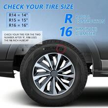 4‑Pack 16‑Inch Car Hubcaps Wheel Cover Set, Shock‑Resistant Durable PP Plastic Replacement Hub Caps, Stylish Exterior Wheel Trim Accessory Compatible With 16‑Inch Steel Wheels, Auto Wheel Decoration For Daily Vehicle Exterior Upgrade - A - View 6