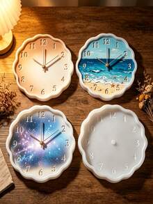 1pc High Transparency Silicone Mold For Clock Making/Resin Liquid & Plaster Dual-Use Silicone Handmade Mold/DIY Handmade Mold/Reusable Mold/Suitable For Craft Enthusiasts, Create Home Decor, Creative Gifts. Halloween Decoration, Soft, Resin Mold, Christmas Decoration - Multiple Colors - View 5