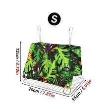 1pc Mesh Triangle Bird Hammock Toy, Patterned Bird Nest Perch, Wind-Resistant Breathable Leak-Proof Base, Suitable For Lovebirds, Parrots, Parrot Species, All-Season Bird Cage Accessory - View 10