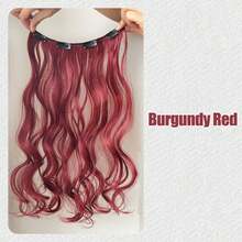 20 Inch Long Wavy Clip-In Hair Extensions, 4-Clip Design For Women, Rainbow Color, Multiple Colors Available, Suitable For Halloween, Christmas, Music Festivals And Other Holiday Occasions, Easy To Use - Multicolor - View 13