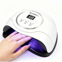 24LED UV LED Nail Dryer Fast Gel Polish Curing Lamp, Auto Sensor LCD Display 30/60/90S Timers Low Heat No Black Hands, USB Portable Manicure Pedicure Light For Home Salon, Ideal Birthday & Graduation Gift For Nail Art Lovers, Back To School Dorm Teen - 白色 - 查看 1