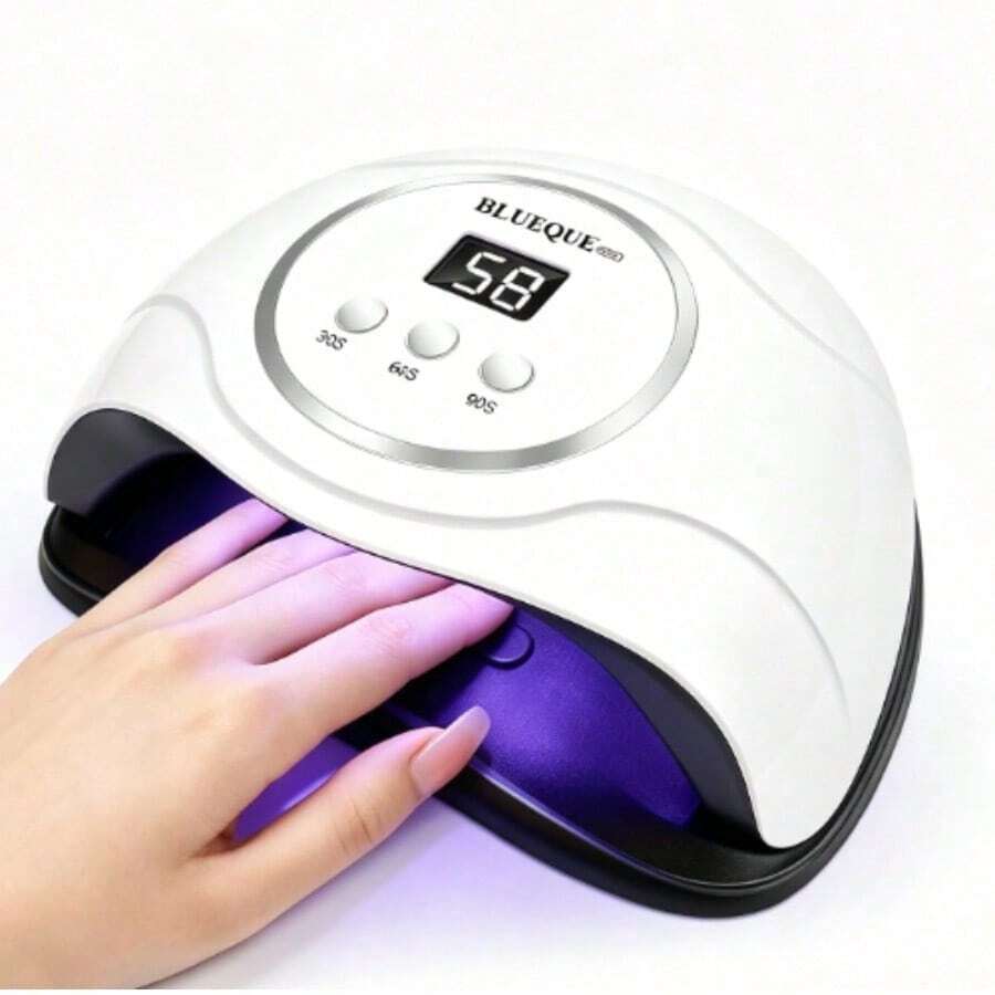 24LED UV LED Nail Dryer Fast Gel Polish Curing Lamp, Auto Sensor LCD Display 30/60/90S Timers Low Heat No Black Hands, USB Portable Manicure Pedicure Light For Home Salon, Ideal Birthday & Graduation Gift For Nail Art Lovers, Back To School Dorm Teen - 白色 - 查看 1