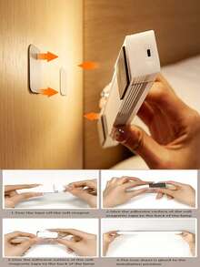 1pc Cabinet Light, Wireless Motion Sensor LED Night Light With Rechargeable Magnetic Base, Suitable For Hallway, Kitchen, Cabinet, Stairs, Closet, Home Room Decor, Wireless LED Light - White - View 9