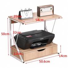 2-Tier Microwave Oven Stand With Slide-Out Drawer – Heavy-Duty Countertop Kitchen Organizer, Wooden Baker's Rack With Sturdy Metal Frame, Compact Space-Saving Design For Small Kitchens - 2-tier Walnut With Drawer - View 5