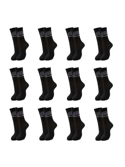 1/5/10 Pasang Kaos Kaki Setengah Betis Unisex Motif Garis Vertikal Horizontal Hitam, Elastisitas Tinggi, Bernapas, Gaya High Street, Skateboard Basket Sepatu Sneakers Tebal