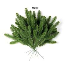 Crafare 5/10/15入人造松枝綠色植物仿真松枝 DIY 花環聖誕裝飾 - 彩色 - 查看 11