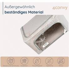 4CONVY Kleideraufbewahrungsbox mitßverschluss und Metallrahmen - Große Faltbare Stapelbare Aufbewahrungsbox - 3 x 66L Aufbewahrungstaschen - Kleiderbox für Bettdecken und Kleidung YNCE - Grau - Übersicht 5