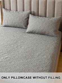 1/2/4pcs Waterproof Quilted Floral Embossed Pillowcase Protector, Soft Polyester Pillowcase With TPU Backing, Breathable Water-Repellent Pillowcase, Machine Washable Easy Care Bedroom Bedding, Standard/Queen/King Size - Grey - View 10