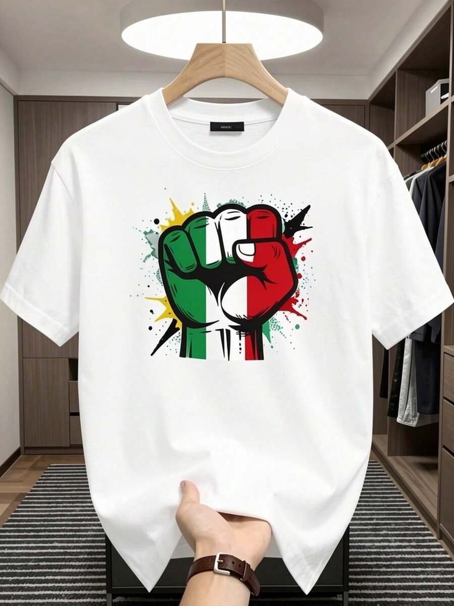 Printed Short-Sleeve T-Shirt - 白色 - 查看 1