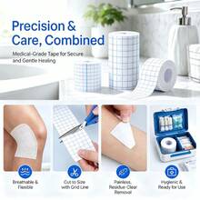 1/3/4 Rolls Breathable Non-Woven Mesh Adhesive Tape, Strong Pressure-Sensitive Dressing Tape, Multiple Sizes, Suitable For First Aid Kits - Breathable Adhesive Tape - View 1