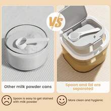 1個 800ml/1300ml/1800ml 密封食物儲存盒附蓋，保鮮儲物盒，香料儲存罐，可重複使用廚房儲物容器，適用於咖啡、麵粉、糖、穀物 - 白色 - 查看 5