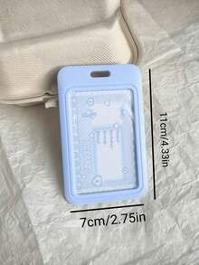 Card Holder With Mesh Ribbon, Faux Pearl Pendant And Treble Clef Charm, Sweet Style ID Badge Holder, Exquisite Pendant, Transparent Acrylic Hard Card Sleeve, Detachable And Erasable Sliding Cover, Student Campus Card/Meal Card Protector, Card Holder With ID Window And Card Slot, Suitable For Students And Office Workers, Transparent Window Design For Campus Card, Student ID, Employee Badge, Bank Card, Bus/Metro Card And Work Badge, Includes Detachable DIY Keychain Pendant, Fashion Accessory (Card Paper Not Included) - Multicolor - View 9
