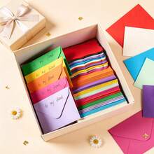 Sobres de papel autoadhesivos de unicolor aleatorio, sobres mini de invitación estilo europeo occidental - Multicolor - Ver 6