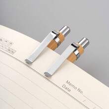 6支裝竹木伸縮式圓珠筆,黑色墨水1mm替芯組,禮品文具,適合辦公、學校與學生用品 - A - 查看 8
