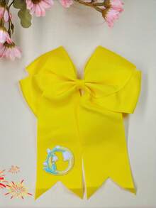 1pc 26 English Letters Girl Back To School Season Polyester Bow Edge Hair Clip, Versatile Hair Accessory For School Daily Wear - Multicolor - View 23