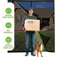 12*7 Ft Extra-Large Magnetic Garage Door Curtain, Thickened Breathable Fabric, Insect And Dust Resistant, Protects Privacy, Easy To Install, Durable, Suitable For Garages, Outdoors, Patios, And Entrance Doors. - 12 X 7 Ft - View 7