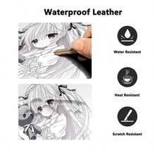 Queen Black Bow Mouse Pad Kawaii Leather Mouse Pad Academic Fashion Computer Desk Pad Is Suitable For Laptop Non-Slip Waterproof Leather Material Base Pad Office Accessories Decorative Edge Lock Edge Desk Pad - View 5