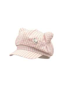 1 pezzo Berretto a quadri con orecchie da gatto carino per donne, cappello da pittore sottile e traspirante per primavera/estate, berretto ottagonale versatile, effetto snellente per il viso - multicolore - Visualizzare 6