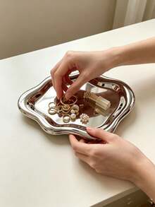 1pc Creative Cloud-Shaped Storage Tray, Suitable For Christmas, Halloween And Birthday Parties, Cute Display Dish, Can Hold Fruit, Snacks, Jewelry, Rings And Other Items Women Love - Multicolor - View 4