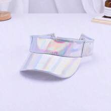 1pc Women's Laser Cut-Out Baseball Cap, Street Fashion, Summer Sun Protection, Minimalist Breathable, No-Top Baseball Cap - Multicolor - View 4