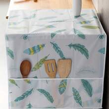 1pc 60*180cm Random Style Multi-Functional Refrigerator Dust Cover With Pocket, Fabric Appliance Top Cover, Modern Decorative Storage Organizer For Home And Kitchen Use - Multicolor - View 6