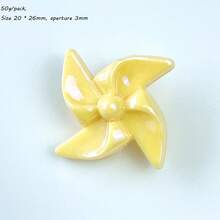 20pcs-25pcs Acrylic AB Color Windmill Beads DIY Mobile Phone Chain Keychain Bead Accessories Material Bulk Bead Wholesale - Multicolor - View 24