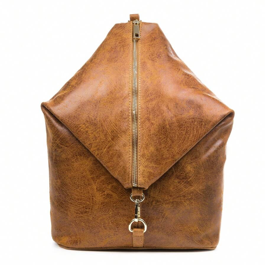 Dam Lorena Backpack Bag Women.Authentic Leather Suede Stone Washed - C - 查看 1