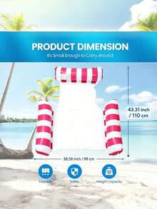 Dual-Use Inflatable Floating Chair With Backrest, Foldable Portable Water Lounger, Suitable For Pool And Beach Summer Parties, Multi-Functional Outdoor Water Floating Bed, Ideal Summer Birthday Gift For Students - Three-tube Inflatable Float - View 3