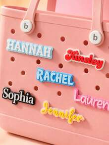 1/3/5/8/10/15pcs Personalized Acrylic Letter Name Decorative Buckle, Custom Acrylic Name Letter Shoe Charm,Suitable For Daily, Graduation, Wedding - Multicolor - View 9
