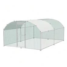 Heavy-Duty Walk-In Chicken Run With Galvanized Steel Frame – UV-Resistant Cover, Lockable Door, Quick-Assembly Poultry Enclosure For Chickens, Ducks, Rabbits & Guinea Pigs – Ideal For Backyard, Garden Or Lawn Use – Sturdy, Weather-Resistant Small Ani - 3x4m - View 6