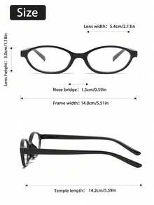 1/2pcs Oval Elegant Exquisite Women's Glasses, Fashion Accessory, Suitable For All Face Shapes - Clear - View 5