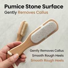 Multifunctional Foot Cleaning Tool Foot Scrubbing Board Pumice Stone Foot Brush Bath Brush Easily Remove Dead Skin And Calluses - Apricot - View 4