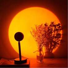 xoddi 1 PCS RGB Sunset Lamp Projector, Remote Dimmable LED Night Light, Aesthetic Ambient Lighting For Bedroom Living Room, Holiday Gift For Halloween, Thanksgiving, Christmas - Multicolor - View 6