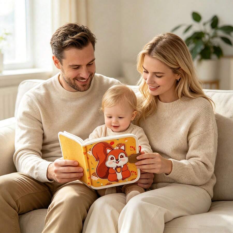 كتاب قماشي على شكل نحلة - تصميم ملون، ألعاب مدمجة غنية & رسوم حيوانات مثيرة للاهتمام، تنمية قدرات الطفل اليدوية، مساعدة التطور المعرفي للطفل، كتاب من اللباد مقاوم للتمزق، لعبة تعليم مبكر كتاب هادئ ثلاثي الأبعاد للطفل