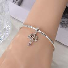 1pc S925 Sterling Silver Lifestyle Charm Bead, Crown, Heart Gesture, Commemorative Plaque, Teapot Coffee Cat Multiple Styles, Colorful Zirconia Enamel Exquisite Details, Comes With Gift Box, Suitable For Bracelet Necklace, Handmade DIY Jewelry, Daily Gentle Gift Accessory - Multicolor - View 4