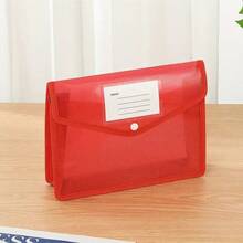 Expandable Plastic File Folder With Snap-Closure Transparent Envelope Pocket, No Dividers, Large Capacity, Multi-Color Options, Suitable For A4/Letter - Multiple Styles - View 12