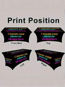 Custom Outdoor Tablecloth, Multiple Colors Available, Elastic And Easy To Install, Suitable For Event Decoration, Elastic Tablecloth, Supports Photo/Pattern Customization, Party Essential - Multicolor - View 7