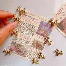 5/10/15pcs Cute Gold Balloon Dog Fridge Magnets, Mini Refrigerator Magnets, Fun Fridge Accessories Kitchen Decor - Gold - View 2