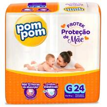 Fraldas Pom Pom Protek Proteção De Mãe P Ao Xxg Jumbo Barata - Multicolorido - Visão 3